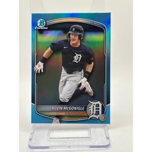 2025 Bowman Draft Kevin McGonigle Prosect Sky Blue Refractor SP Detroit Tigers